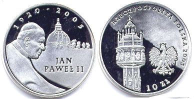 moneta Polska 10 zlotych 2005