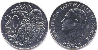 coin Samoa 20 sene 2002