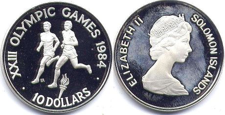 coin Solomon Islands 10 dollars 1984