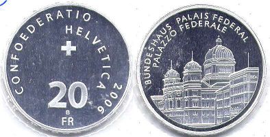 coin Switzerland 20 francs 2006