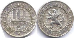 coin Belgium 10 centimes 1894