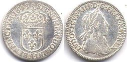 coin France 1/12 ecu 1643