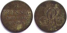 coin Hanover 1 pfennig 1830