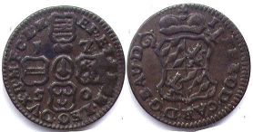 coin Liege 1 liard 1750