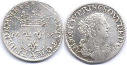 coin Dombes 1/12 ecu 1655
