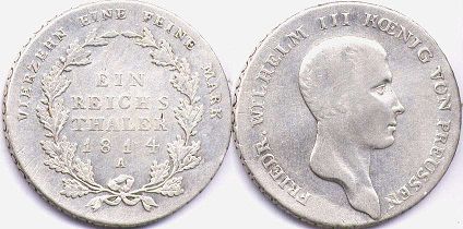 Münze Preußen 1 Thaler 1814