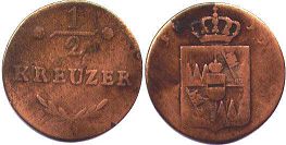 Münze Würzburg 1/2 kreuzer 1811