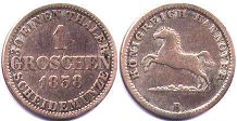 coin Hanover 1 groschen 1858
