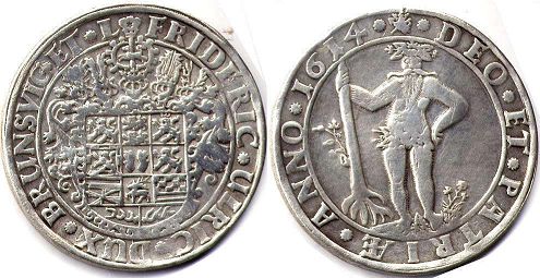 coin Brunswick-Wolfenbüttel 1 taler 1614