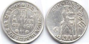 coin Brunswick-Wolfenbüttel 6 mariengroschen 1705