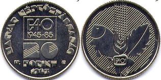 coin Hungary 20 forint 1985