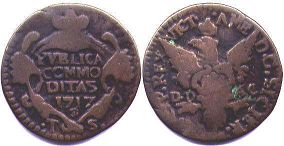 coin Sicily 1 grano 1717