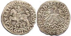 coin Lithuania half groschen 1563