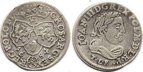moneta Polska shostak 1684