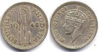 coin Rhodesia 3 pence 1948