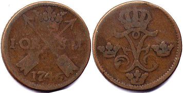 coin Sweden 1 ore SM 1746