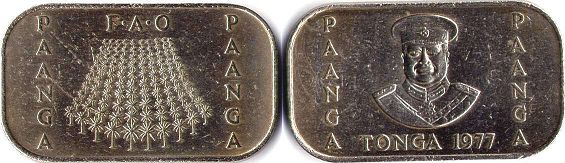 coin Tonga 1 paanga 1977 