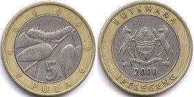 coin Botswana 5 pula IPELEGENG