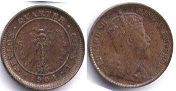 coin Ceylon 1/4 cent 1901