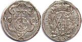 Münze Sachsen 1 Pfennig 1695