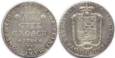 Münze Braunschweig-Wolfenbüttel 16 Groschen 1786