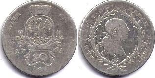 coin Ansbach 20 kreuzer 1765