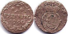 coin Löwenstein-Wertheim-Rochefort 1 pfennig 1790