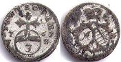 coin Saxe-Weimar-Eisenach 3 pfennig 1763