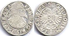 mince Bohemia 3 kreuzer 1649