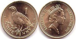 coin Gibraltar 1 penny 1991