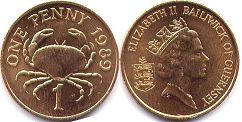 coin Guernsey 1 penny 1989