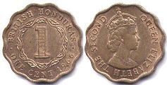 coin British Honduras 1 cent 1966
