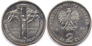 moneta Polska 2 zlote 1995