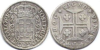 coin Portugal 12 vintens (240 reis) 1767