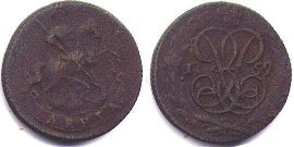 coin Russia denga 1759