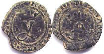 moneda Castilla y León blanca 1479-1506