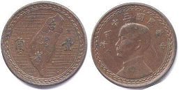 硬币台湾 1 角1949