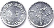 硬币台湾 1 角1970