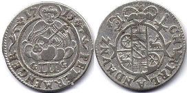 Münze Trier 3 petermengen 1713