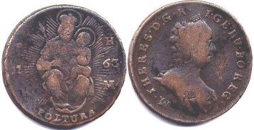 coin Hungary poltura (1,5 krajczar) 1763