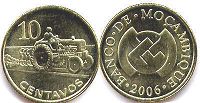 piece Mozambique 10 centavos 2006