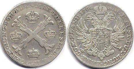 coin Austrian Netherlands kronentaler 1766
