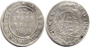 coin Saxony 1/12 taler 1695