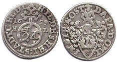 coin Hildesheim 1/24 taler 1699