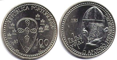 coin Portugal 100 escudos 1985