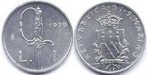 coin San Marino 1 lira 1979