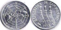 moneta San Marino 1 lira 1975