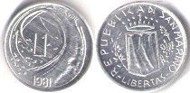 coin San Marino 1 lira 1981