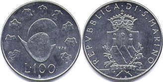 moneta San Marino 100 lire 1979