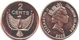 coin Solomon Islands 2 cents 2005